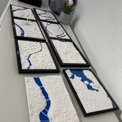 Neunkirchen, Đức - Mô hình thu nhỏ 3D địa hình