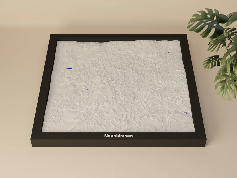 Neunkirchen, Đức - Mô hình thu nhỏ 3D địa hình - Image 5