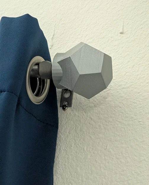 Nắp chặn thanh treo rèm hình khối Dodecahedron in 3D độc đáo - Image 1