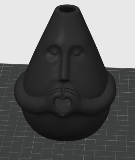 Bình hoa Moa hình trái tim (Moa heart flower vase) - Image 2