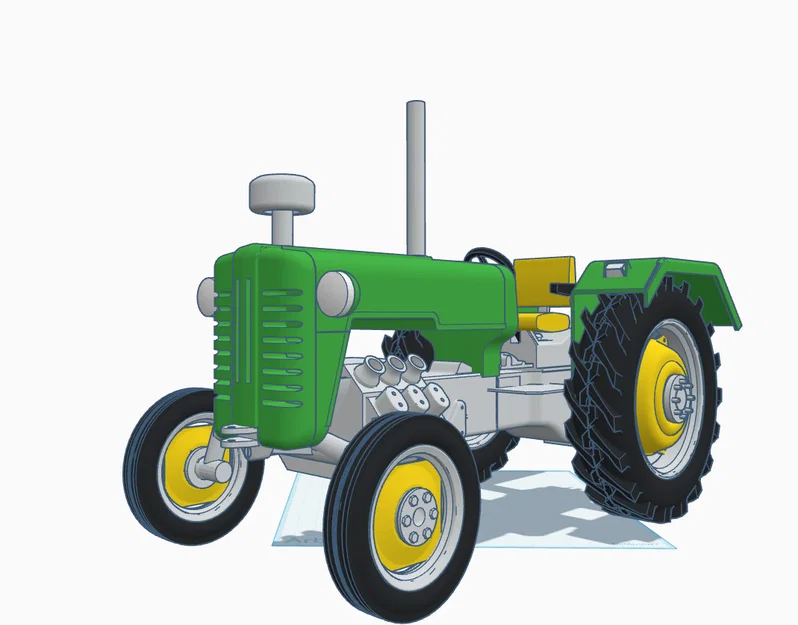 Mô hình xe máy cày (Traktor) in 3D trang trí độc đáo - Image 1
