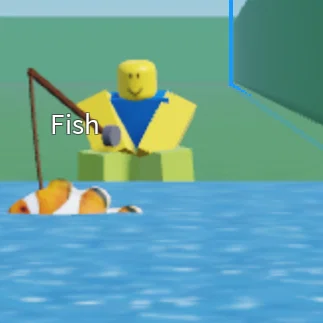 Mô hình 3D nhân vật ROBLOX Fishing Guy đi câu cá độc đáo