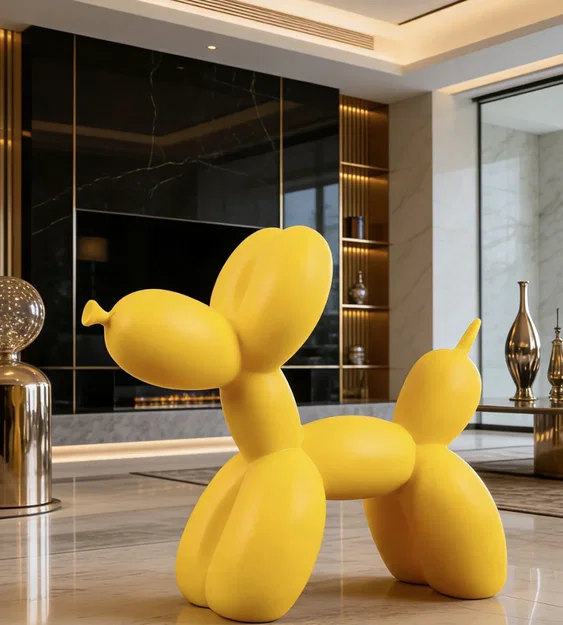 Mô hình 3D chú chó bong bóng trang trí nghệ thuật độc đáo - Image 1