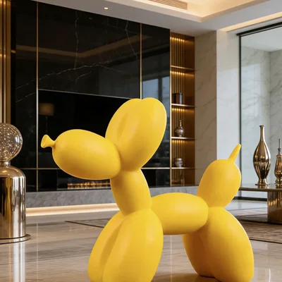 Mô hình 3D chú chó bong bóng trang trí nghệ thuật độc đáo