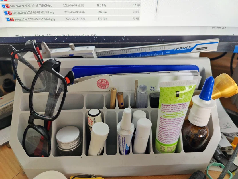 Khay Organizer gắn dưới màn hình cho kính, bút, SD, USB, thuốc… - Image 10
