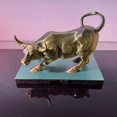 Tượng Bò Tót 3D - Biểu tượng sức mạnh trang trí để bàn làm việc