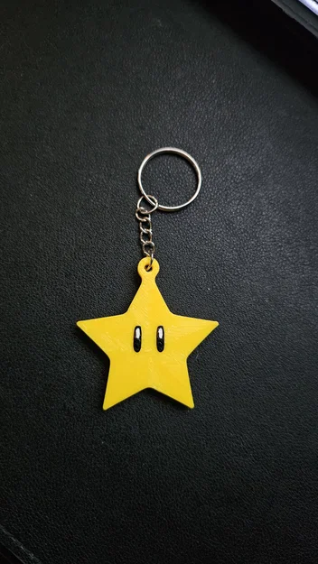 Móc khóa Ngôi sao Mario Bros siêu dễ thương - File in 3D - Image 1