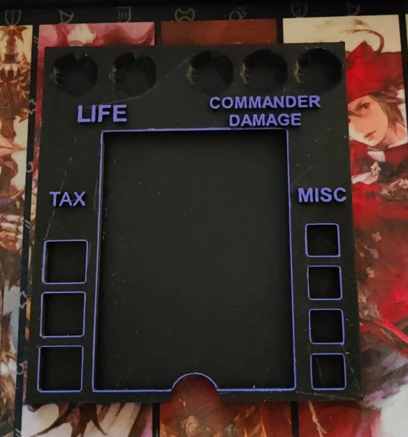 Bảng Theo Dõi MTG Commander Hỗ Trợ Top Loader - Mẫu 3D Tối Ưu - Image 1