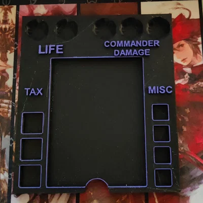 Bảng Theo Dõi MTG Commander Hỗ Trợ Top Loader - Mẫu 3D Tối Ưu