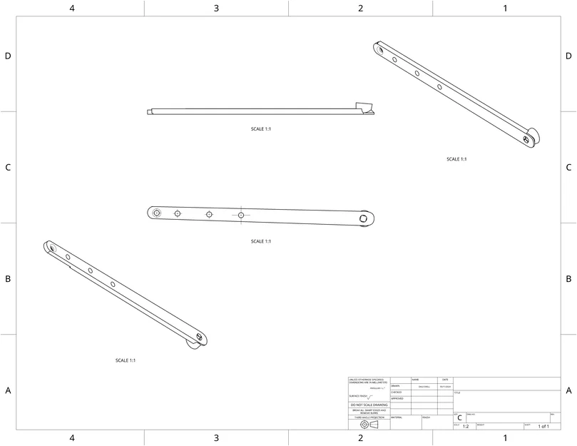 Tay gạt xả bồn cầu (Toilet Flush Arm) in 3D - Image 2