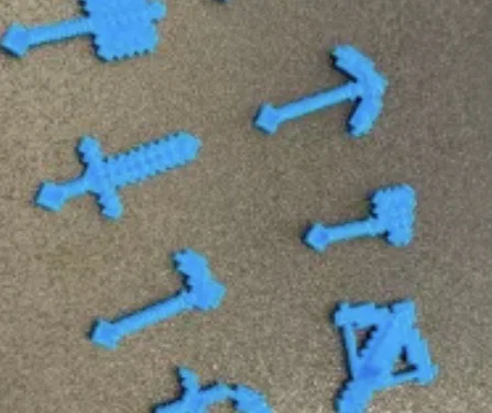Bộ sưu tập vũ khí Minecraft tương thích Lego in 3D cực chất - Image 1