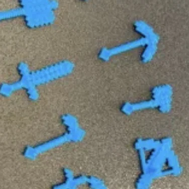 Bộ sưu tập vũ khí Minecraft tương thích Lego in 3D cực chất