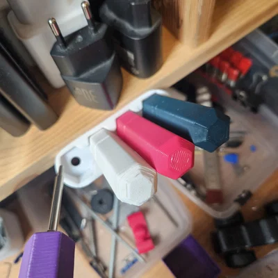 Bộ tay cầm tua vít lục giác 3D tự in gọn gàng và tiện dụng