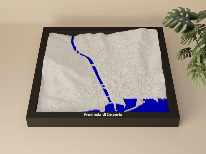 Provincia di Imperia, Italy - 3D Miniature | Mô hình địa hình 3D - Image 1
