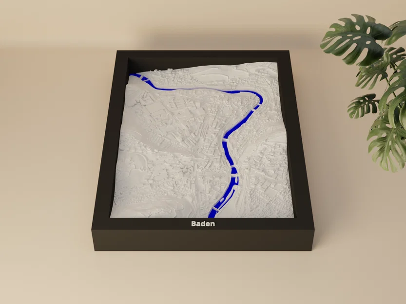 Baden, Thụy Sĩ - Mô hình thu nhỏ 3D - Image 1