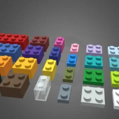 Bộ mô hình gạch lắp ghép kiểu Lego in 3D cực dễ