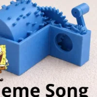Mô hình hộp nhạc cơ khí SpongeBob - Thiết kế in 3D độc đáo