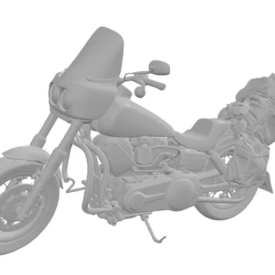 Mô hình 3D xe phân khối lớn Harley Davidson cho người đam mê
