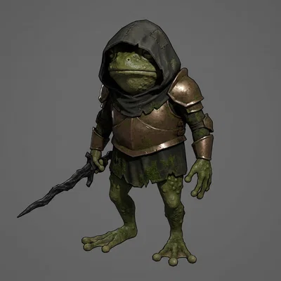 Mô hình Ếch Chiến Binh (Frog Warrior) - File in 3D chi tiết cực đẹp
