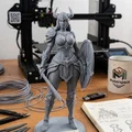 Mô hình 3D nữ chiến binh Valkyrie đầy mạnh mẽ và chi tiết - Thumbnail 1