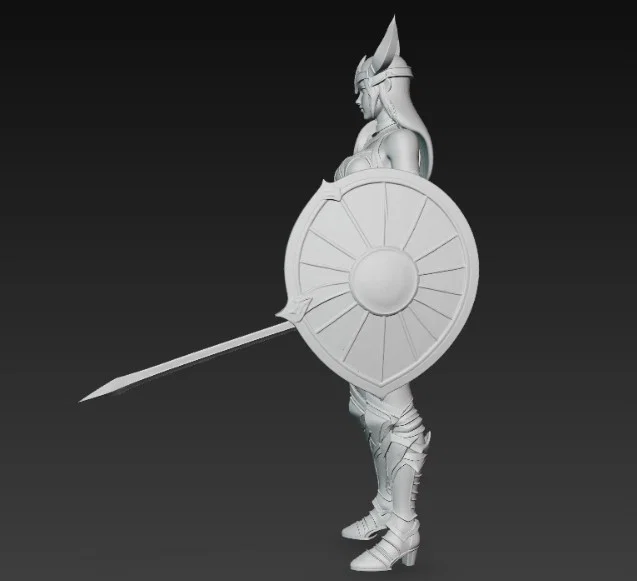 Mô hình 3D nữ chiến binh Valkyrie đầy mạnh mẽ và chi tiết - Image 2