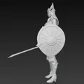 Mô hình 3D nữ chiến binh Valkyrie đầy mạnh mẽ và chi tiết - Thumbnail 2