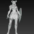Mô hình 3D nữ chiến binh Valkyrie đầy mạnh mẽ và chi tiết - Thumbnail 4