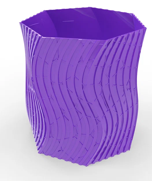 Thùng rác họa tiết Voronoi in 3D nghệ thuật độc đáo - Image 1
