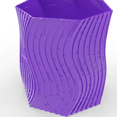 Thùng rác họa tiết Voronoi in 3D nghệ thuật độc đáo
