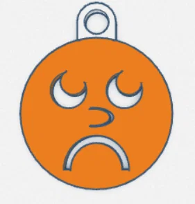 Móc khóa Frowney Key Chain - Phụ kiện cặp sách cá tính, dễ thương - Image 1