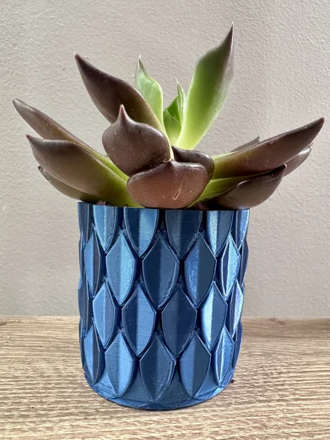 Chậu có họa tiết vảy (Pot with scales) - Image 2