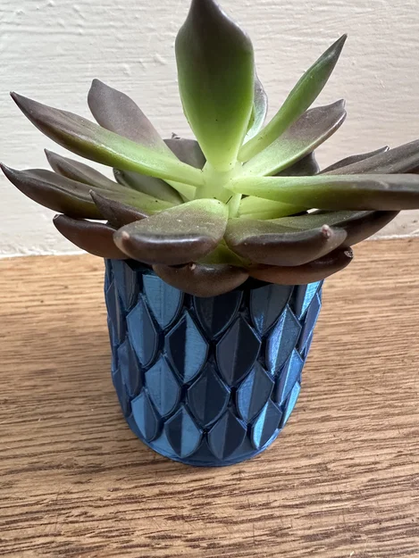 Chậu có họa tiết vảy (Pot with scales) - Image 3