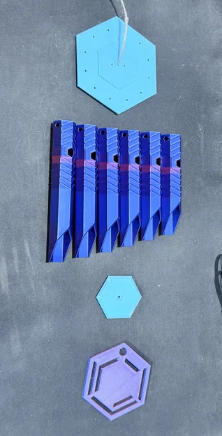 Chuông gió lục giác (Hexagonal Wind Chime) in 3D độc đáo - Image 2