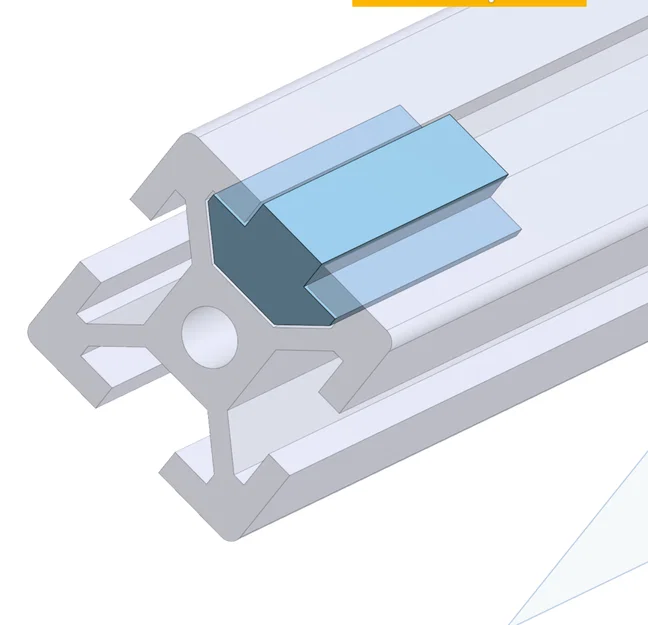 Gioăng TPU bịt kín mối nối kín cho nhôm định hình 2020 (Blind Joint Extrusion Seal) - Image 1