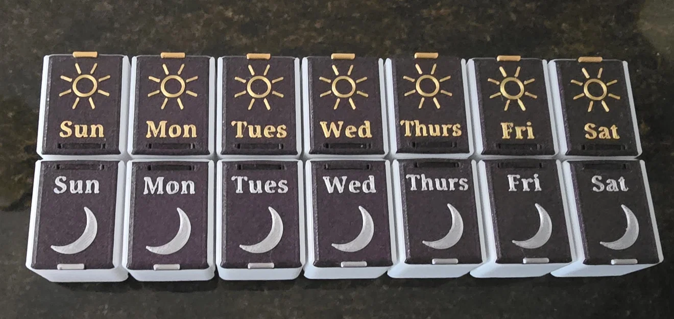 Hộp thuốc (pill box) / medication organizer với các hộp ngăn kéo rút rời - Image 4