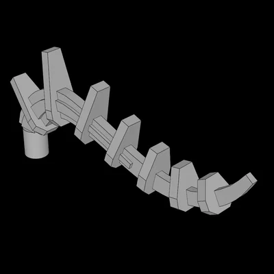 Mô hình gai lưng Barraki tương thích Lego Technic 3D
