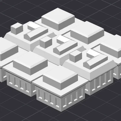 Mô hình tòa nhà lắp ghép 3D cho Boardgame Publicidade