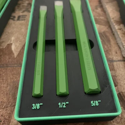 Khay Gridfinity 3U đựng Pittsburgh Pro Cold Chisel (Harbor Freight 66440)