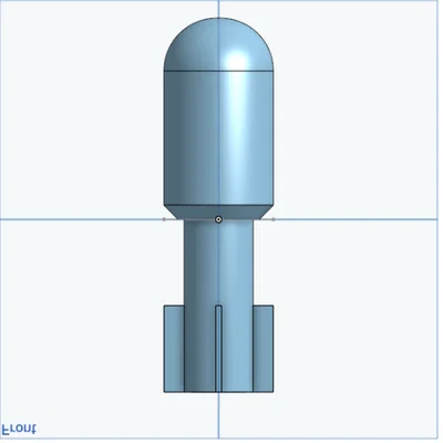 Mô hình 3D đầu đạn cho động cơ tên lửa Estes B4-4