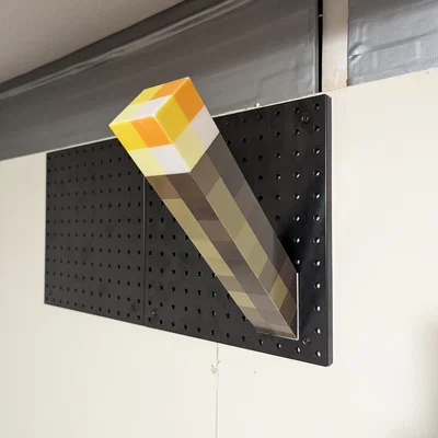 Adapter treo đuốc Minecraft lên pegboard (Minecraft Torch to Pegboard adapter)