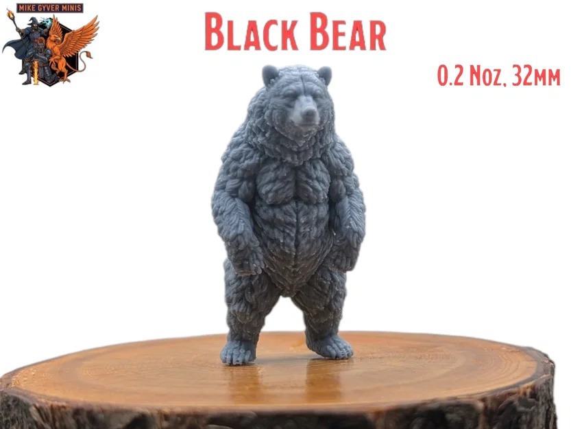 Black Bear - MGM Print-Ready Mini (Gấu Đen) | Miniature in 3D - Image 1