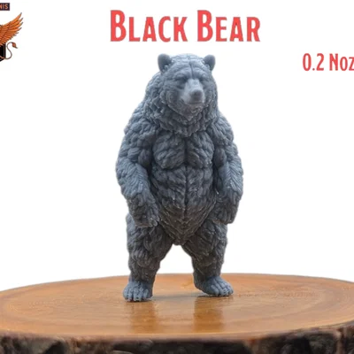Black Bear - MGM Print-Ready Mini (Gấu Đen) | Miniature in 3D