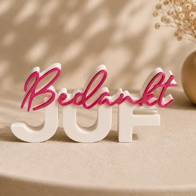 Bedankt Juf – Bảng chữ 3D (3D Text Sign)