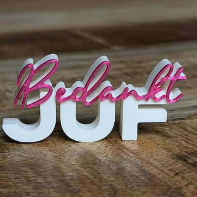 Bedankt Juf – Bảng chữ 3D (3D Text Sign)