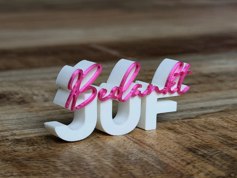Bedankt Juf – Bảng chữ 3D (3D Text Sign) - Image 3
