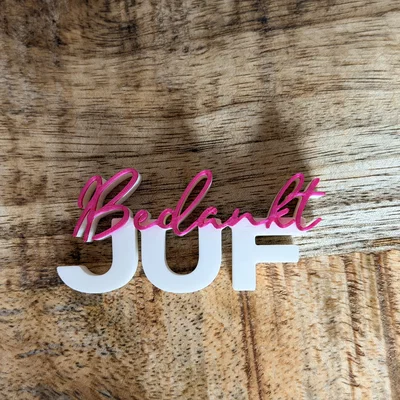 Bedankt Juf – Bảng chữ 3D (3D Text Sign)