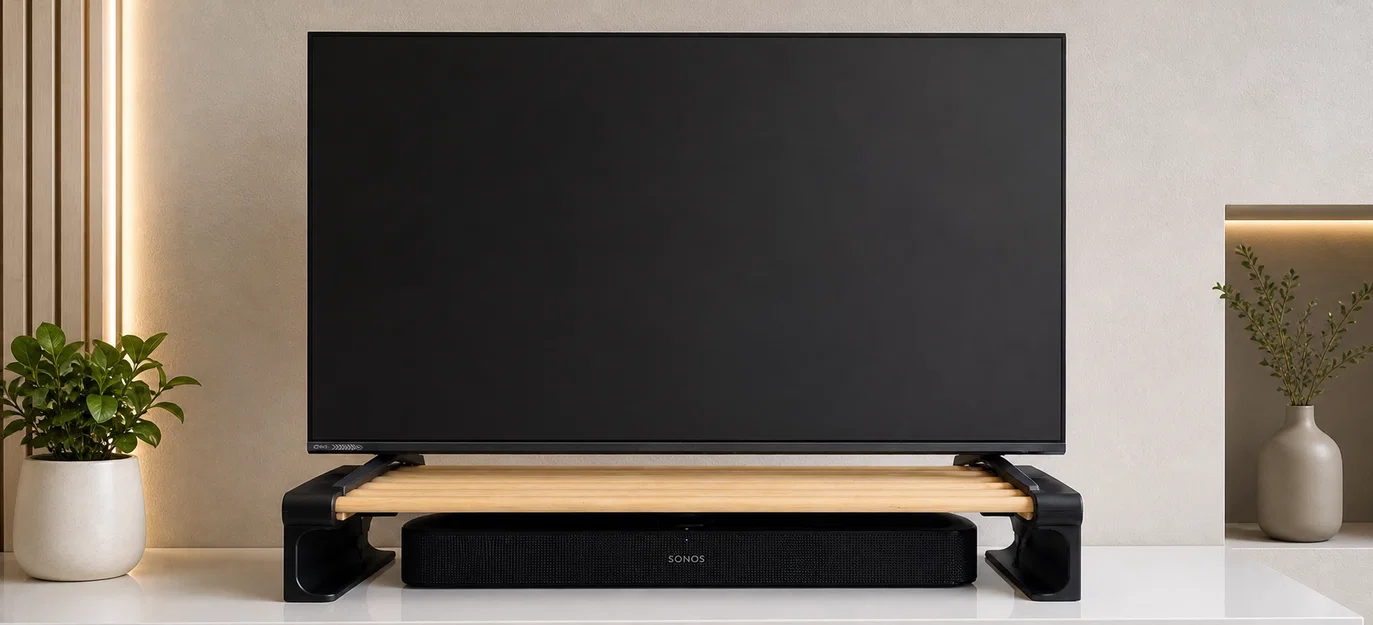 Elevio Stand – Kệ nâng TV tối giản & khay sắp xếp gọn gàng - Image 2