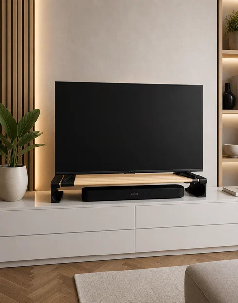 Elevio Stand – Kệ nâng TV tối giản & khay sắp xếp gọn gàng - Image 4