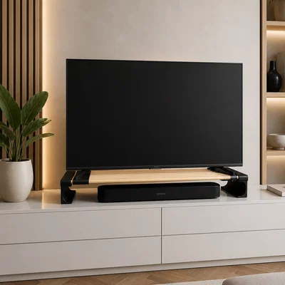 Elevio Stand – Kệ nâng TV tối giản & khay sắp xếp gọn gàng