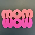 Mô hình chữ 3D MOM WOW - Món quà ý nghĩa tặng mẹ - Thumbnail 1
